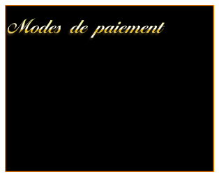 Modes de paiement